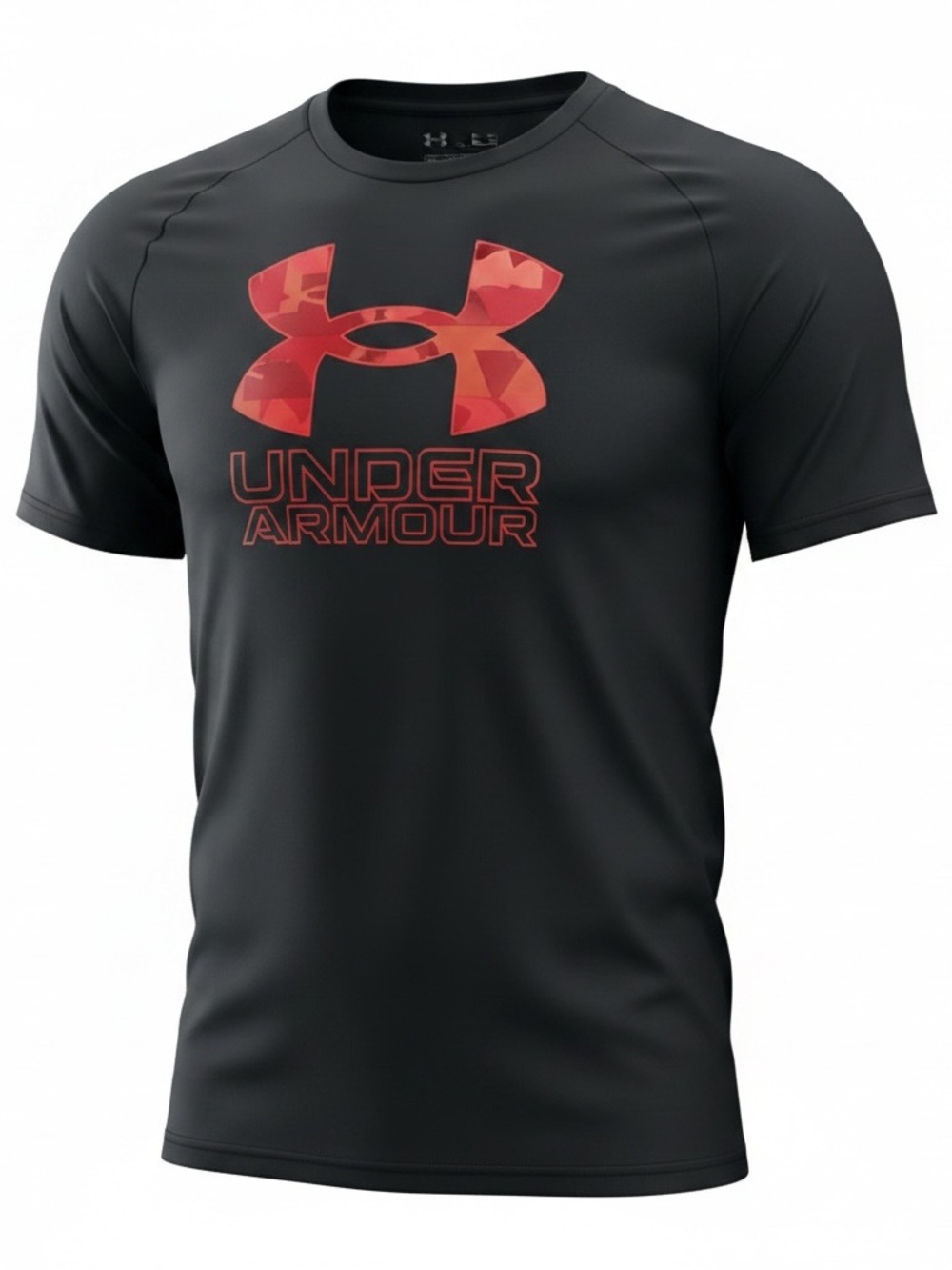 Under Armour Black Tee with Red Camouflage Logo